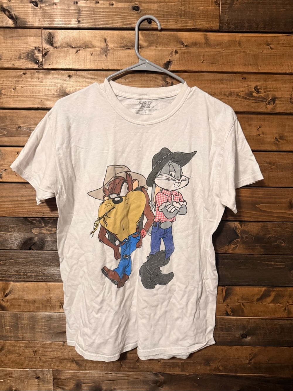 Warner Bros. White Looney Tunes Cowboy Graphic Tee - Men's Shirt